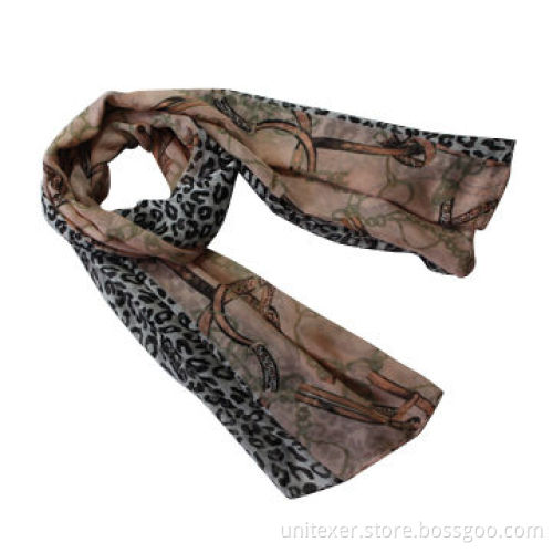 Printed Scarf, Various Colors are Available, Made of 100% Polyester